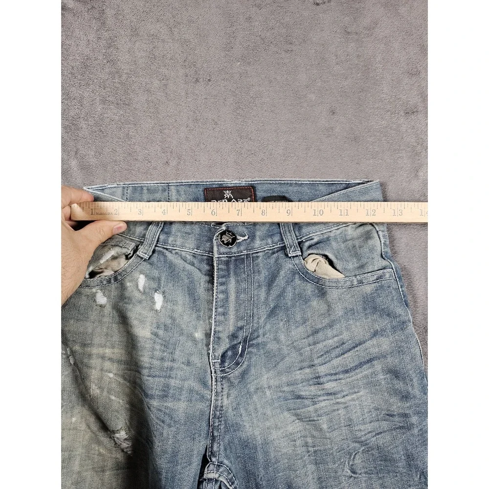 Red Ape Youth Jeans 12 (25x27) Blue Distressed Straight‎ Urban Skater